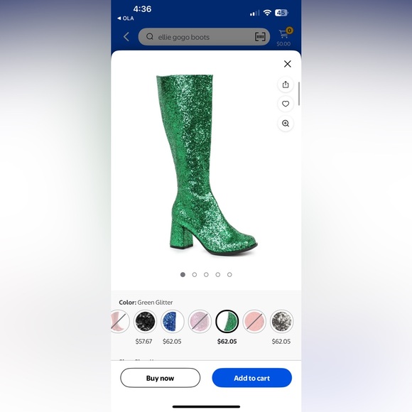 Green Glitter Women's Boots - Picture 6 of 6